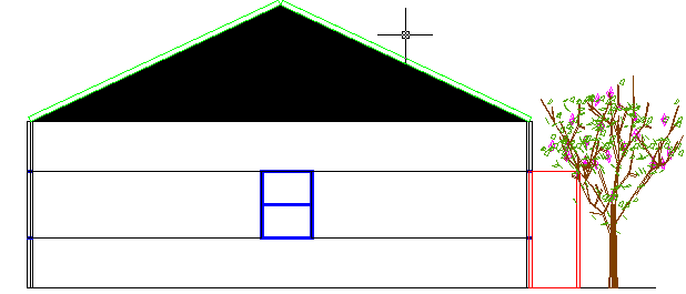 Dolní pohled na 3D dům Dolní pohled na 3D dům pohled je půdorysný pohled na základy.