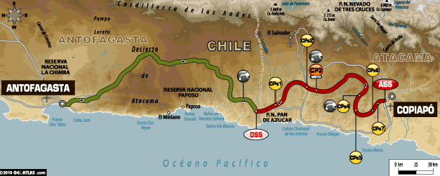 Rally Dakar 2011 - etapa 8 Autor: Martin Viďourek, 10. 1. 2011 22:50 8:20 Dnešní osmá etapa má na programu 776 kilometrů z Antofagasty do Copiapoa.