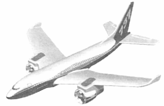 Rozsah dodávky Model letadla Boeing 737 Součásti