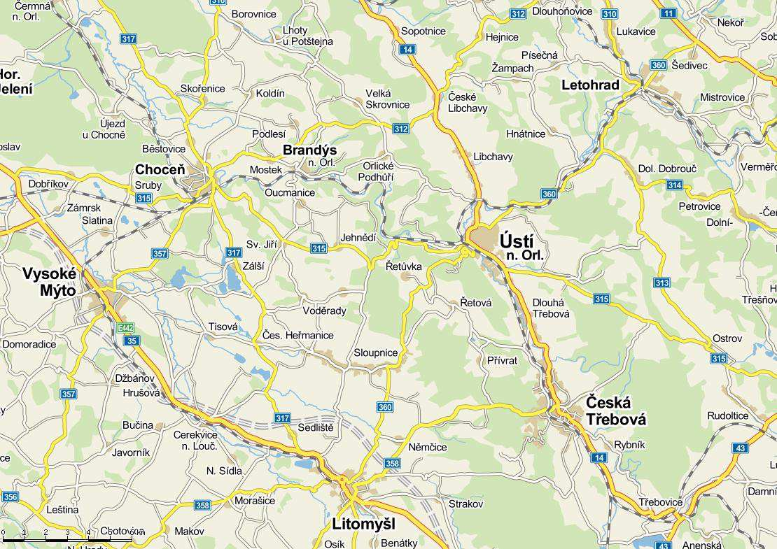 Technická zpráva Ústí nad Orlicí je okresním městem v Pardubickém kraji. Město se rozkládá v nadmořské výšce přibližně 330-390 m n. m. Nachází se zde několik sídlišť, dvě z nich tvoří několikapodlažní panelové domy.
