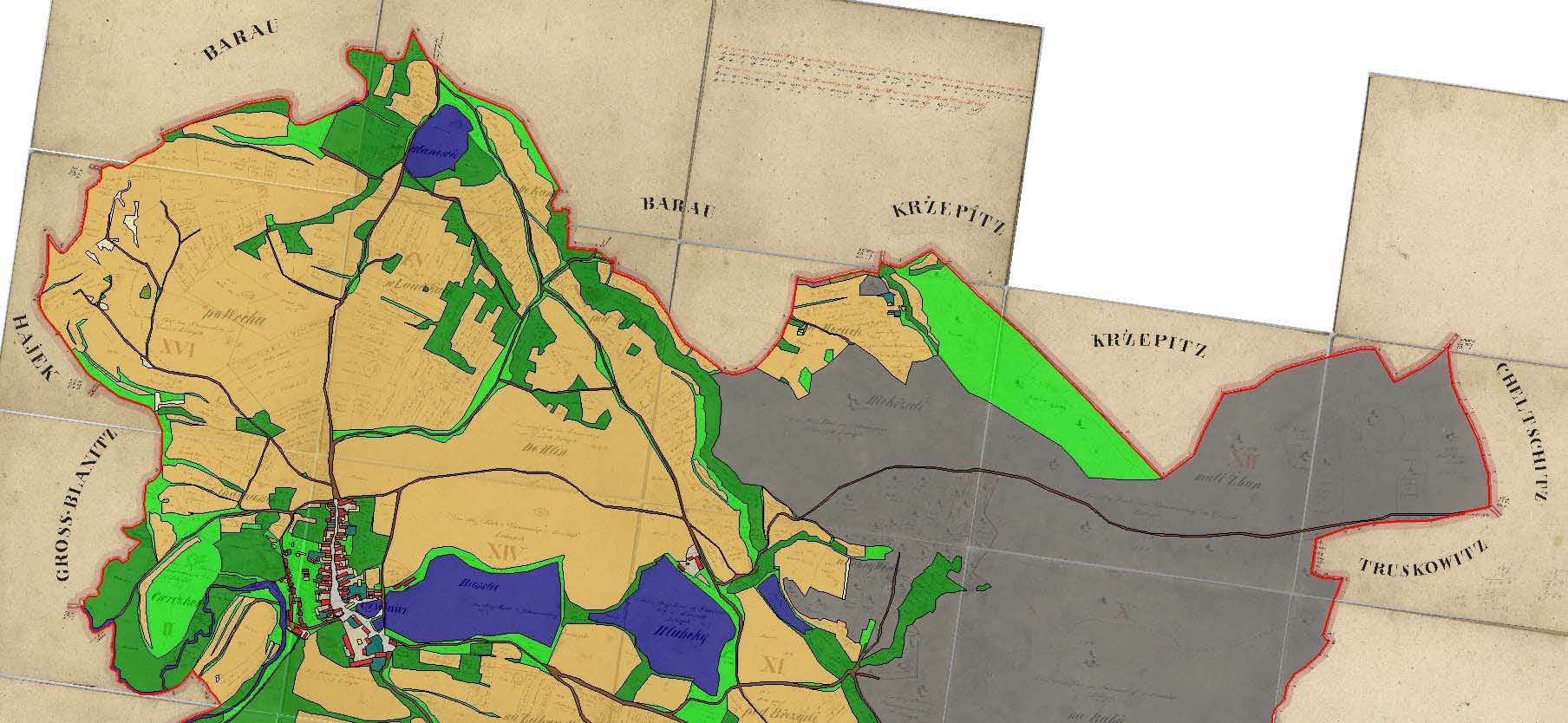 Výsledky Transekt v povodí Zlatého potoka Délka toku Zlatého potoka je 33,6 km, vlastní transekt tvořený 1 km bufferem okolo toku má plochu 61,9 km 2.