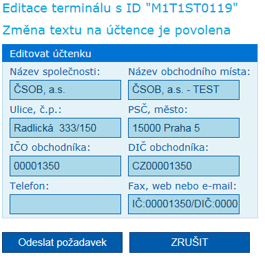 II II.1 PLATEBNÍ TERMINÁLY Platební terminály Volba Terminály z hlavního menu zobrazuje seznam všech platebních terminálů obchodníka.