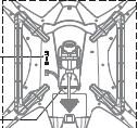 4. Vložte SD kartu do slotu vysílače a zapněte dron tlačítkem vespodu přístroje 5. Kalibrace gyroskopu: Model položte na rovnou plochu.