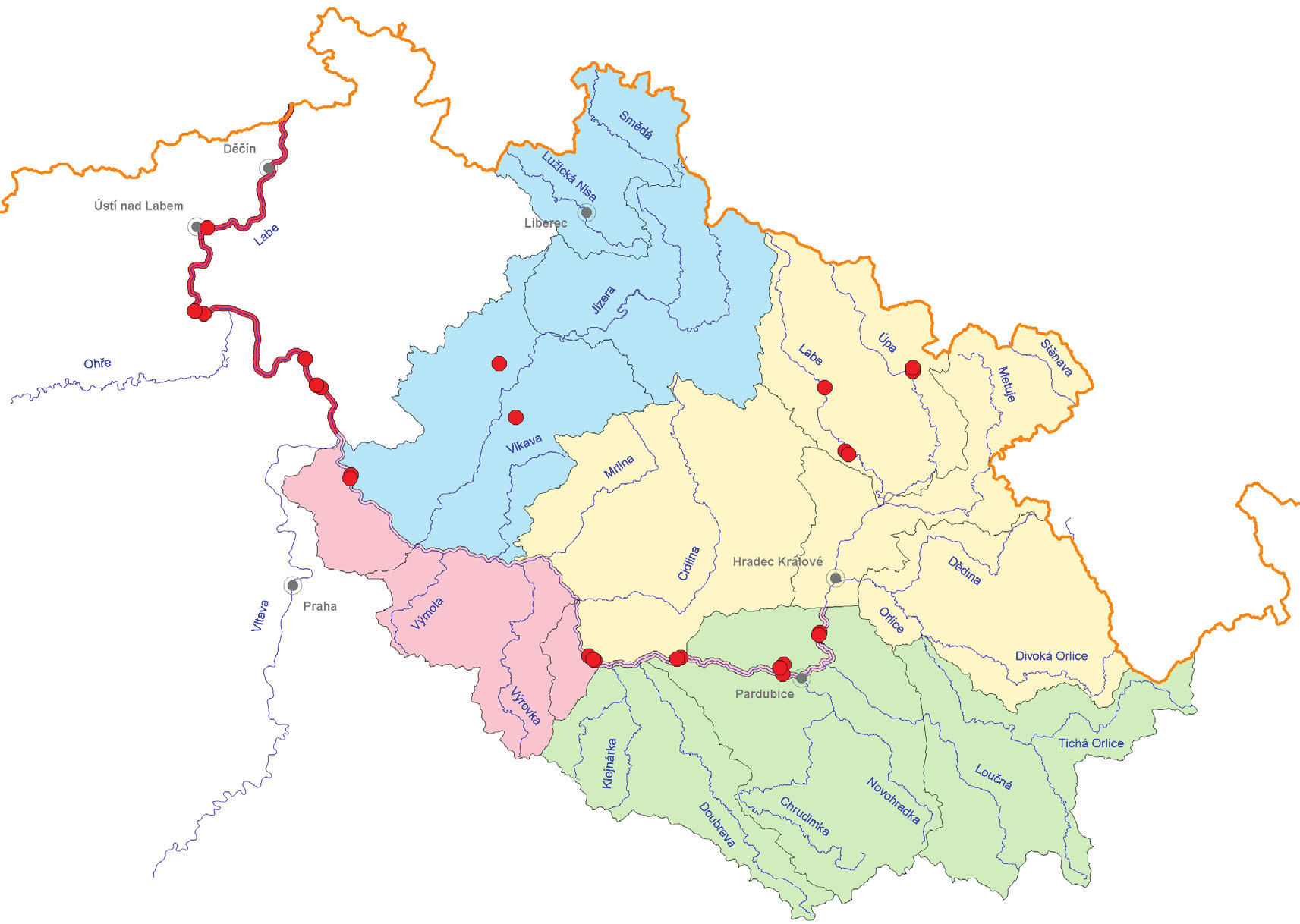 Název místa Vodní tok ř.km Množství 2010 2011 Index BALTOM ČOV - Šimonovice bezejmenný tok 0,6-675 - LZ Draslovka Labe 922,63 667,9 619 0,93 Elektrárna Poříčí - výtok III.