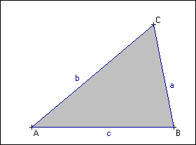 Trojúhelník Vlastnosti trojúhelníku Trojúhelník ABC s vrcholy A, B, C lze definovat jako průnik tří polorovin a ABC, a BCA a a CAB.