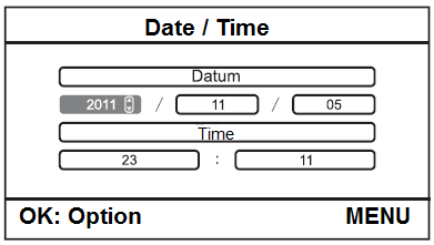 Network Nastavení síťových parametrů Date / Time Nastavení data a času Language Jazykové nastavení (jazyk Menu) Record Mode Režim nahrávání (výběr funkce při zaplnění paměťového média).