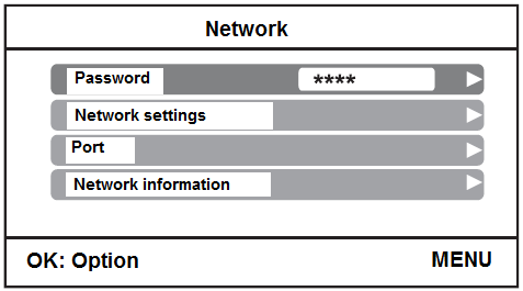 Další informace o síťovém nastavení je možné nalézt v nabídce Network Information.