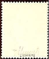 Diverzní známka s portrétem H.Franka z roku 1943 se zkušební značkou L. SCHMUTZ. O známce jsme již v Syreně psali, a to v č.154 na str.