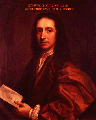 Edmont Halley (1656-1742) anglický astronom, geofyzik, matematik, meteorolog, fyzik, vystudoval Oxford 1676-78 Sv.