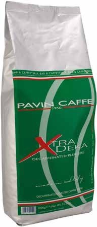 Speciální kávy 1 kg PAVIN CAFFÉ bio 100% bio arabica 1 kg 6 kg v balení XTRA DEKA bezkofeinová