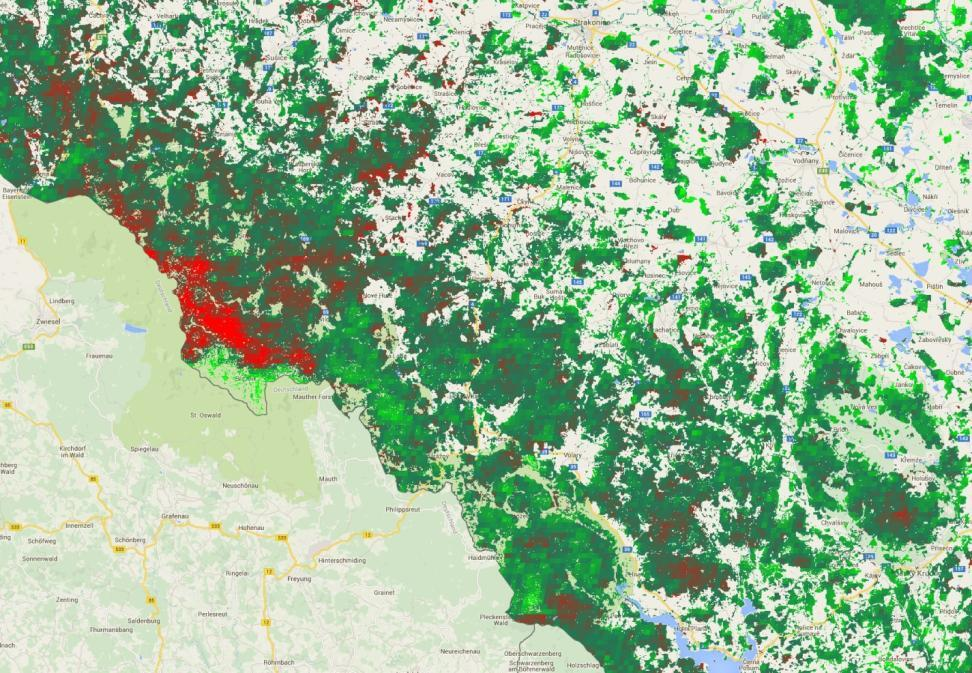 3. Trendy zdravotního stavu lesů ČR 2000-2015 Šumava