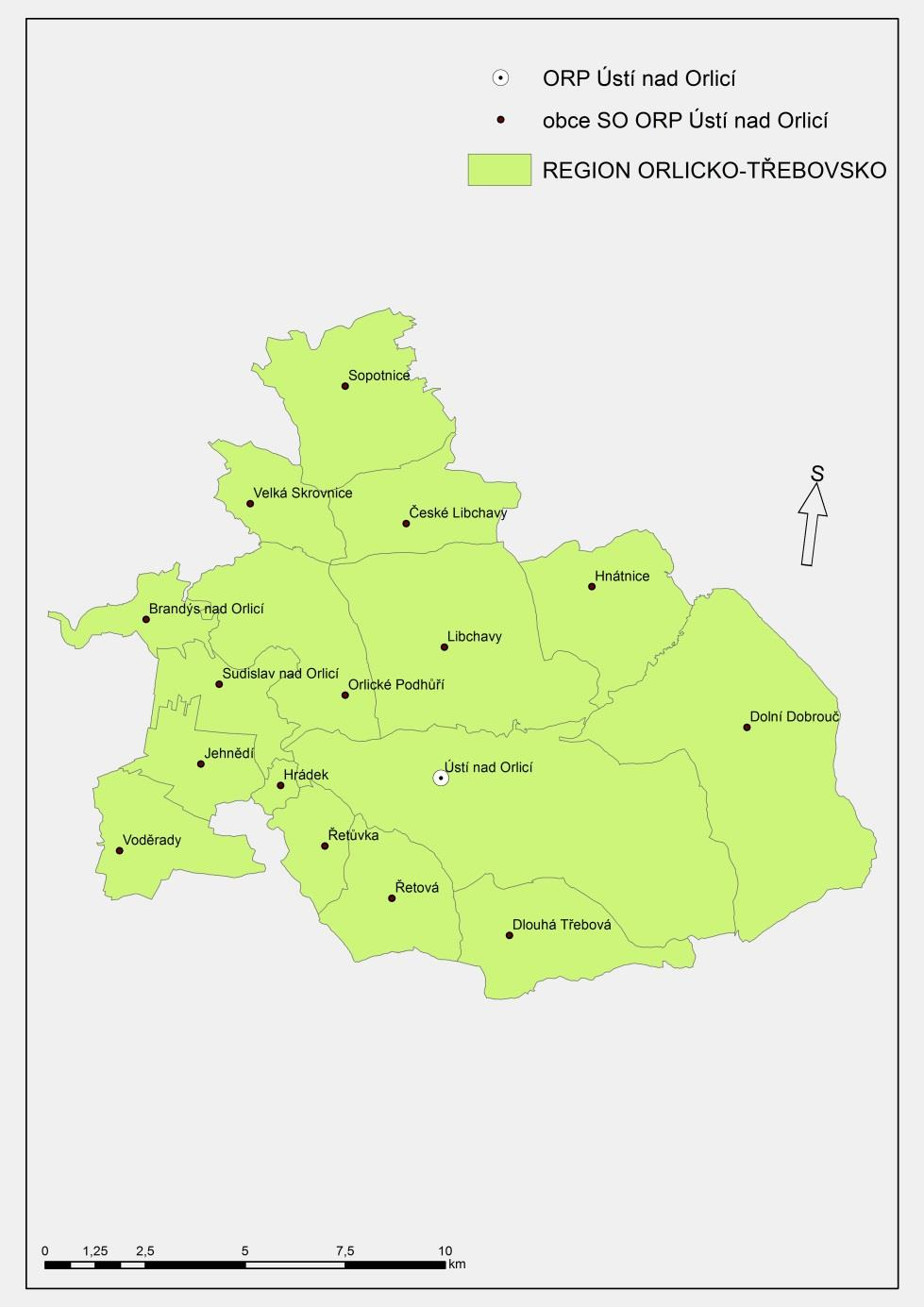 2 Souhrnná zpráva za všechny DSO v území Ve správním obvodu ORP Ústí nad Orlicí působí 1 dobrovolný svazek obcí (REGION ORLICKO-