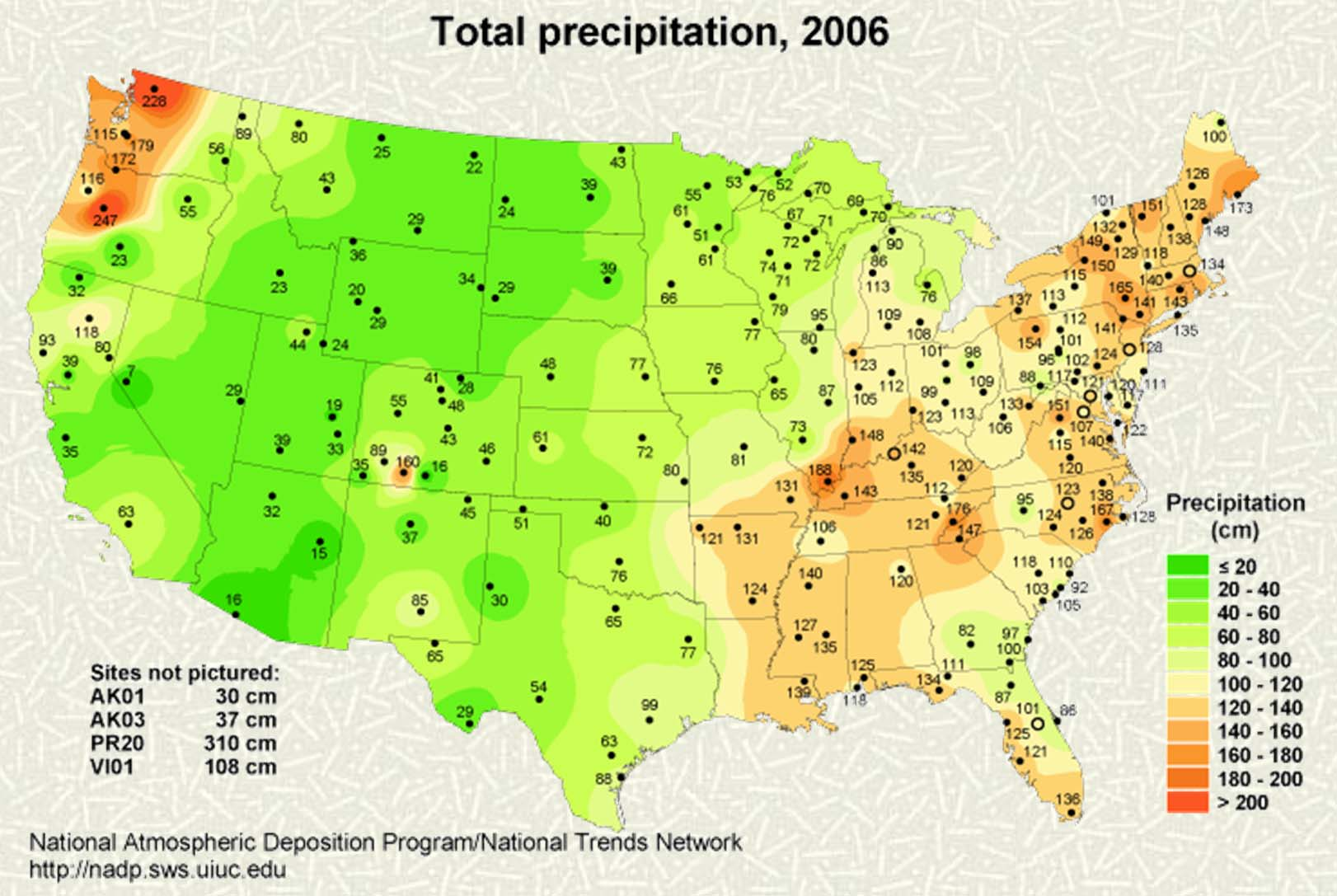 Rtuť v atmosféře - USA Zdroj map: NADP-NTN http://nadp.sws.