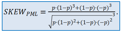 Určení k v případě libovolné SKEW PML Protože statistika šikmost nezávisí na hodnotách PML 1 a PML 2, položme PML 1 =0, PML 2 =1.