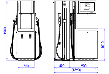 Poznámka: CNG modul může být v různých provedeních pro připojení na 1, 2 nebo 3 tlakové zásobníky (x=1,2 nebo 3). BMP4011.OEL + MOD40x1.