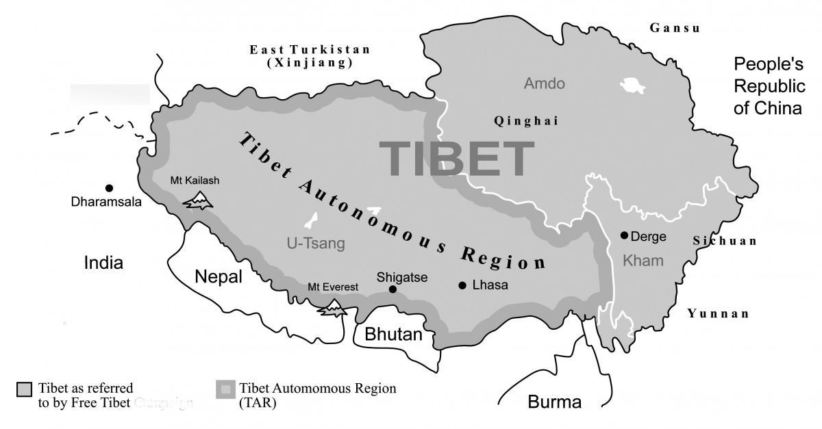2.2.2 Problematika pojmu Tibet Z předešlé charakteristiky je patrné, že pokud mluvíme o Tibetu, je nutné rozlišovat dvě koncepce pojmu Tibet.