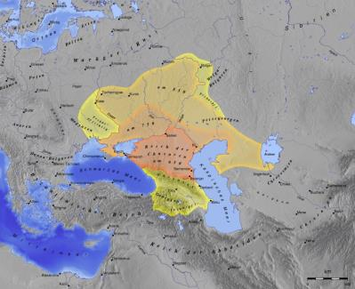 Chazarská říše Trvání: 661/678 1048 max. rozkvět 8.-9.st.
