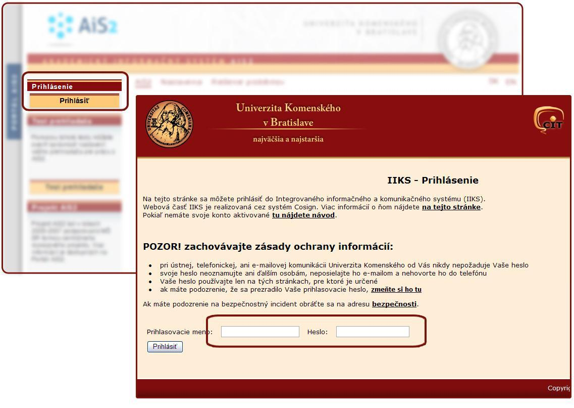 AKADEMICKÝ INFORMAČNÝ SYSTÉM POMÔCKA PRE ŠTUDENTOV: ZÁPIS PREDMETOV (pridanie predmetov do zápisného listu) 1) Spustite si internetový