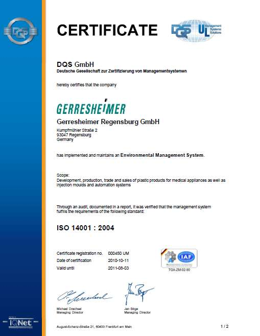 quality management worldwide certified by: DIN EN