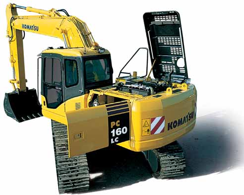 PC160LC-7 H YDRAULICKÉ RÝPADLO BODY ÚDRŽBY Jednoduchost údržby Komatsu