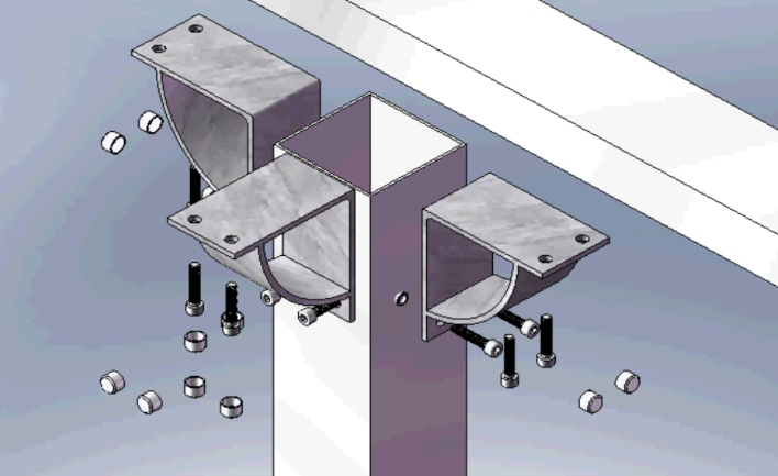 3 Připojení bočních nosných a jistících profilů 4 Instalace nosníků (V PŘÍPADĚ, ŽE JE