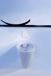Ovládací tlačítka TECE pro WC a pisoár Pouze pro montážní prvky TECE Díky speciální konstrukci splachovací nádržky jsou ovládací tlačítka k toaletám od TECE poměrně malá.