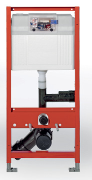 Montážní prvek TECEprofil s odsáváním pachu Nežádoucí zápach je odsáván standardním ventilátorem přes otvory v keramice WC. Systém TECE takto odvádí zápach přímo z míst, kde se vyskytuje z toalety.