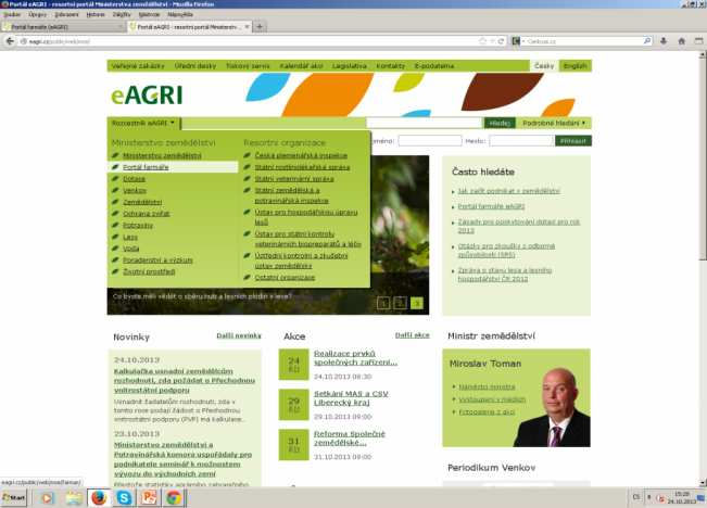 Ukázka presentace Přihlášení do portálu Farmář Pro přístup do portálu farmář je nutné si nechat na vytvořit přístupové heslo a uživatelské jméno.