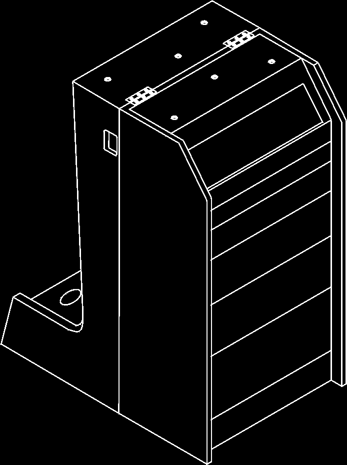 2. MONTÁŽ AUTOMATU Nejvhodnější pro přepravu je sklopený automat viz obrázek č. 1. Přístoj se sklápí na dvou pantech, které jsou namontovány zhruba v polovině výšky na zadní části automatu.