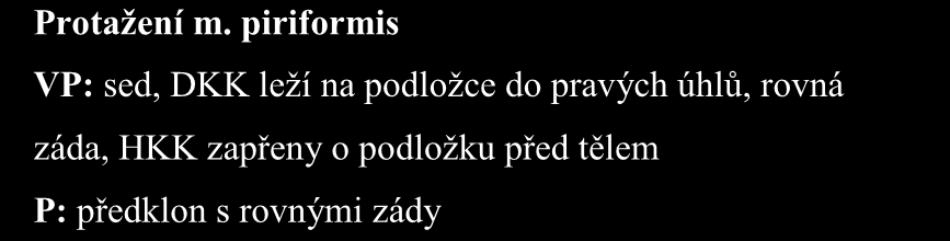 přenesení váhy na přední DK, koleno