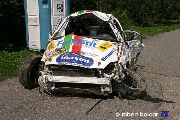 Havárie s Josefem Koukolou na Barum 2005 A je jeden člověk, kterému