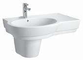 Sanitárna keramika VARIUS K dispozícii s povrchom VARIUS Umývadlo oválné 60 cm 60 x 51 cm O K31160 78,15 93,00 15,0 16K s otvorom, s prepadom pre kombináciu s polostĺpom K37100 Umývadlo pravouhlé 60