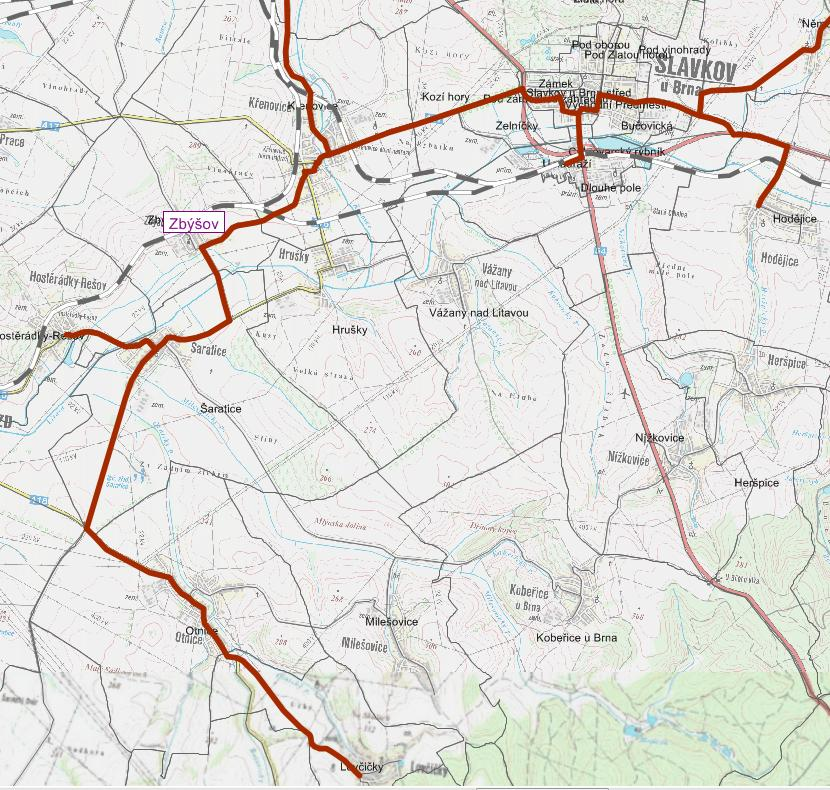 52 Seznam linek IDS, projížd jících obcí Zbýšov BUS regionální 621 Host rádky-rešov - Šaratice - Zbýšov - K enovice - Holubice - Rousínov - Komo any - Tu apy - Vyškov BUS regionální 630 Lov ky -