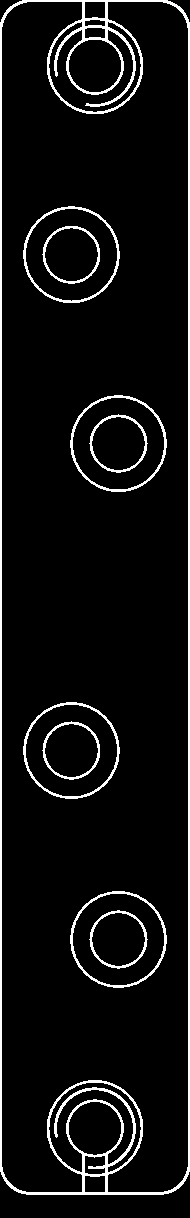 plate thickness 3,5 mm vzdálenost distance of holes 26 mm kortikální šrouby H 4,5 Na obou koncích dlah jsou otvory pro spongiozní šroub, do 7 po 1, od 8 po 2 cortical screws H 4.