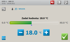 10 Uživatelská příručka Základní stránky lze přidat do nabídky běžného uživatele a pokročilého uživatele. Viz část 1.5.1. Stiskněte šipky nebo přesunem prstu po obrazovce stránkami.