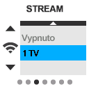 Zařízení TV Streamer Metoda 2: Na Domovské obrazovce stiskněte tlačítko se šipkou doprava, dokud se