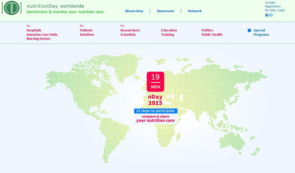 Nutrition Day worldwide fighting against malnutrition in hospitals and nursing homes From an