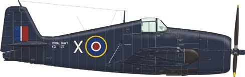 Hellcatů ve verzi -5, včetně jednoho markingu nočního stíhacího Hellcatu RAF