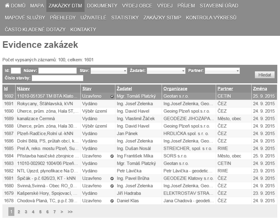 Zajištění provozu, rozvoje a údržby Provoz v Technologickém centru kraje Aktualizace dat Prostřednictvím aktualizačních zakázek Výdej a příjem dat Nástroj na