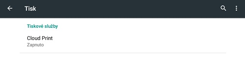 Tiskárna Povolte Cloud tisk v aplikaci LILKA 1.