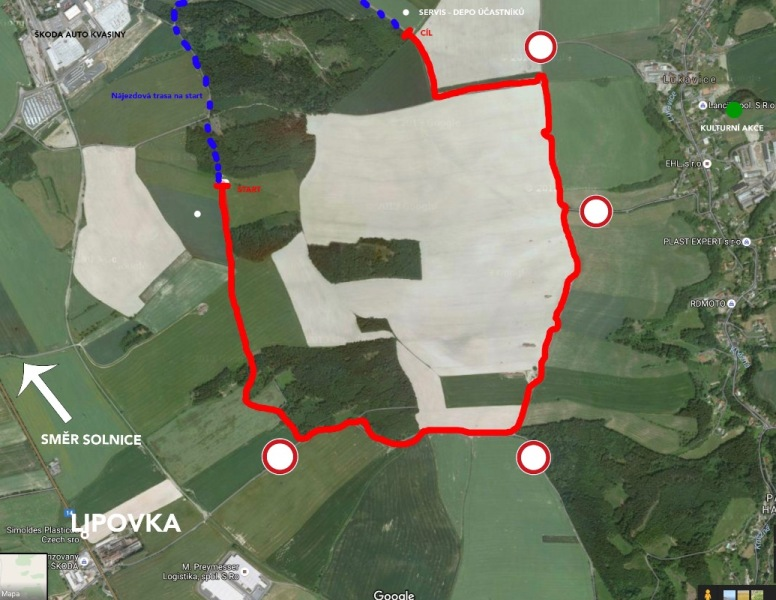 Trať tvoří cca 4,5km dlouhý asfaltový úsek, který se nachází mezi Rychnovem nad Kněžnou, Solnicí.