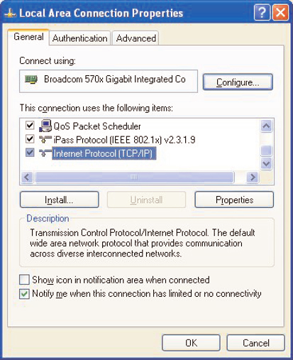 Dodatek 4: Povolení DHCP/Auto IP v počítači Windows XP & Na ploše Windows klepnete na Start a vyberte Ovládací panely. é V okně Ovládací panely klepněte na Síťová připojení.