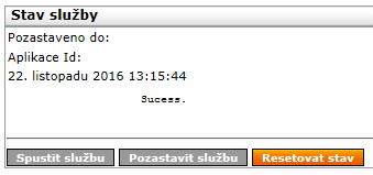 Tento pohled slouží pro kontrolu služeb aplikace, které běží na pozadí a pomocí kterých se odesílají EPR, hromadně generují dokumenty, odesílají sms a emaily a stahují datové zprávy.