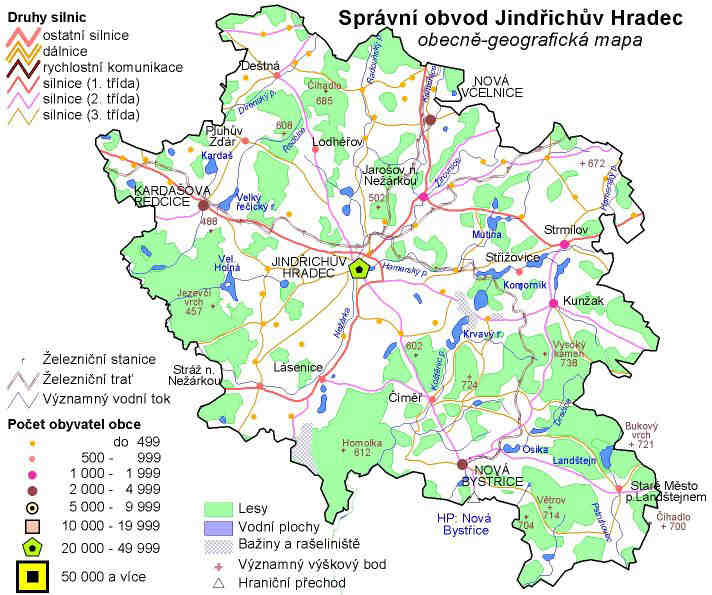 Popis území ORP Jindřichův Hradec se nachází na území bývalého největšího, ale současně řídce zalidněného okresu České republiky, okresu Jindřichův Hradec.