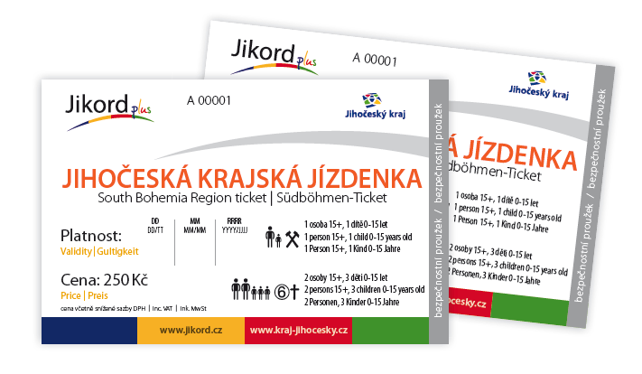 Jízdenka JIKORD plus Prodejní místa: - pokladny a informační kanceláře dopravců - smluvní informační centra měst -