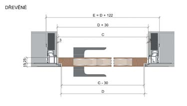 šířka zárubně J čistá průchozí výška zárubně směr otvírání levá zárubeň pravá