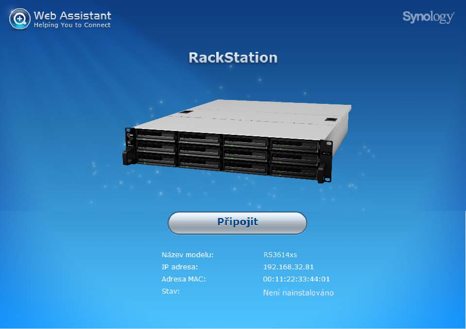 Kapitola Instalace systému DSM na zařízení Kapitola 3: RackStation 3 Jakmile bude nastavení hardwaru dokončeno, spusťte instalaci DiskStation Manager (DSM) jedná se o operační systém, který byl