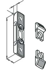 Ščiti in zaporni elementi ključavnic za lesena vrata Utopni zaporni elementi 90 18 20 90 Zaporni element je uporaben pri lesenih vratih, pri katerih je zračnost med vratnim krilom in okvirjem vrat 4