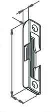 Ščiti in zaporni elementi ključavnic za lesena vrata Utopni zaporni elementi 90 18 20 90 Zaporni element je uporaben pri lesenih in PV vratih, pri katerih je zračnost med