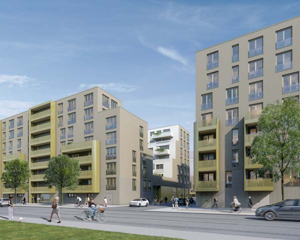 Immo Dresden GmbH Haus MERKUR II + III LOKALITA Marienstrasse/Wallstrasse Drážďany POČET BYTŮ 287 (117 + 170) TYPY BYTŮ 1+kk - 4+kk Zahájení výstavby 2. kvartál 2017 Dokončení výstavby 2.